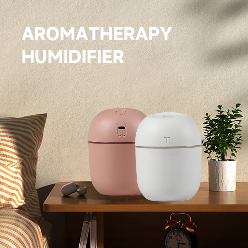 2pcs Mini USB Aroma Diffuser 220ml Ultrasonic Air Humidifiers Mute Car Diffuser Portable Essential Oil Diffuser with LED Lights