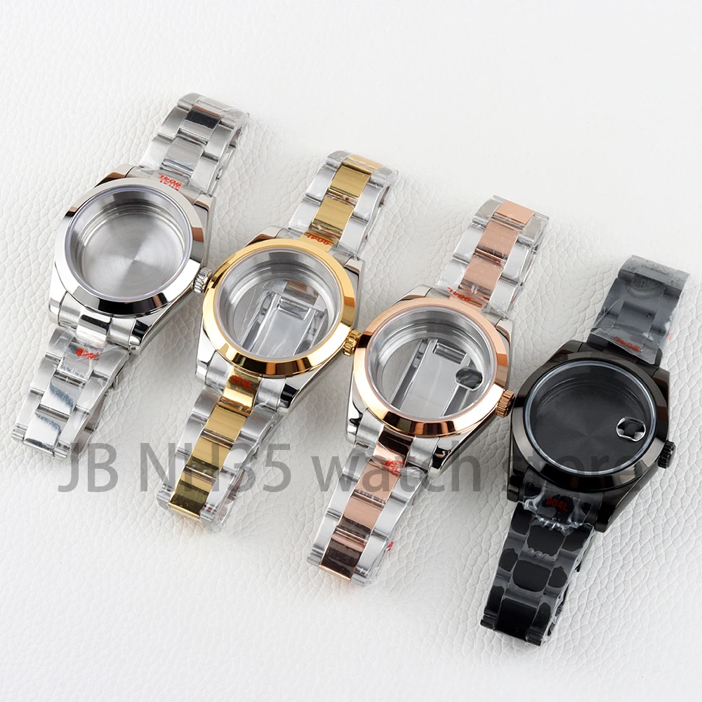 

Sapphire Glass NH35 Case 36mm/39mm Stainless Steel Polished Oyster Bracelet for Seiko NH35 NH36 Movement 28.5mm Dial Waterproof