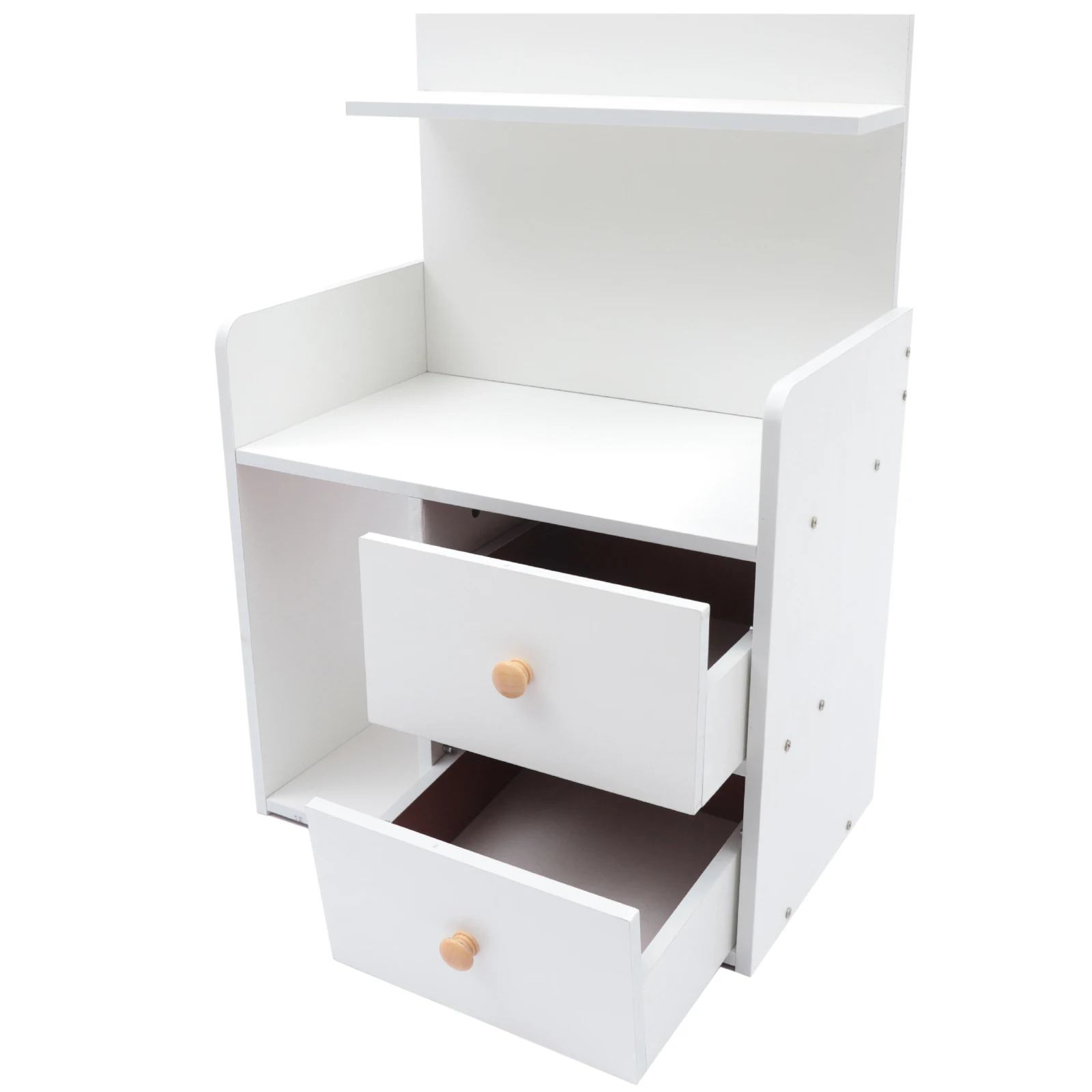 Mesita de noche con cajón, mesa auxiliar de sofá blanca, gabinete de almacenamiento para sala de estar, dormitorio o oficina