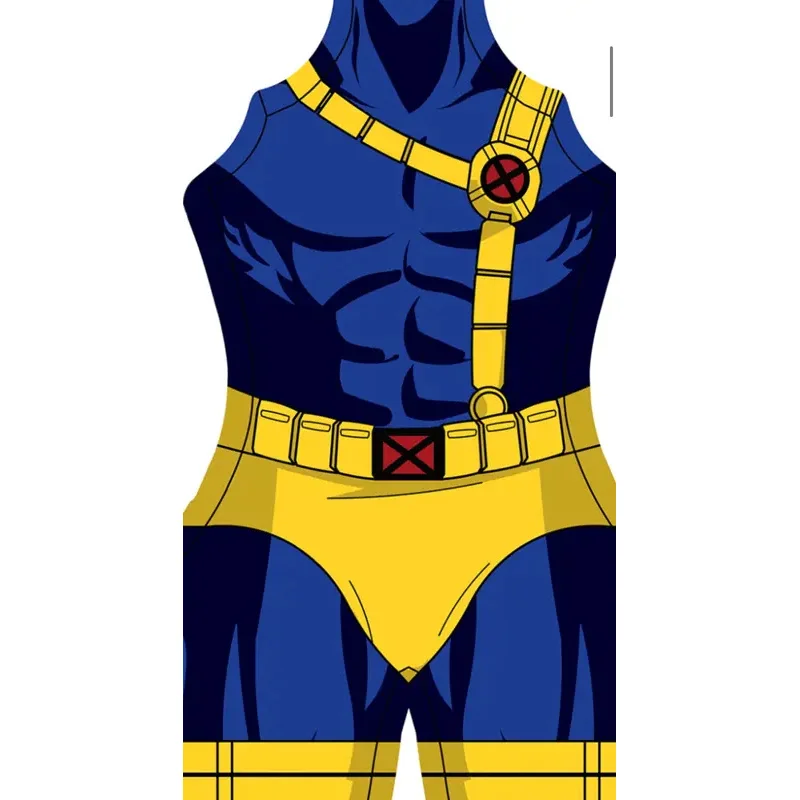 Halloween Cyclopse X-men 97 Costume Cosplay Supereroe Zentai Tuta Tute Bambini adulti Senza maschera