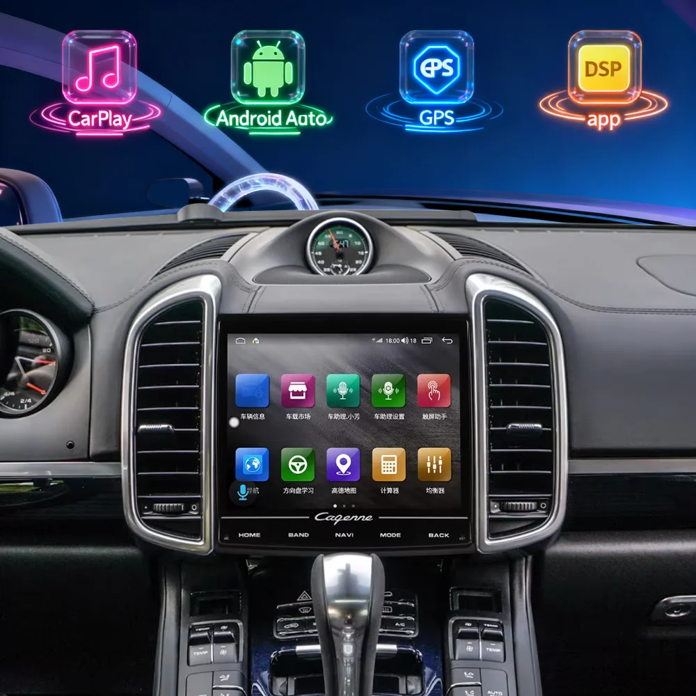 

YGUU Android 14 Автомобильный радиоприемник для Porsche Cayenne 2010-2017 Аудио Carplay 8,4-дюймовый мультимедийный видео стерео головное устройство GPS Navi 4G BT