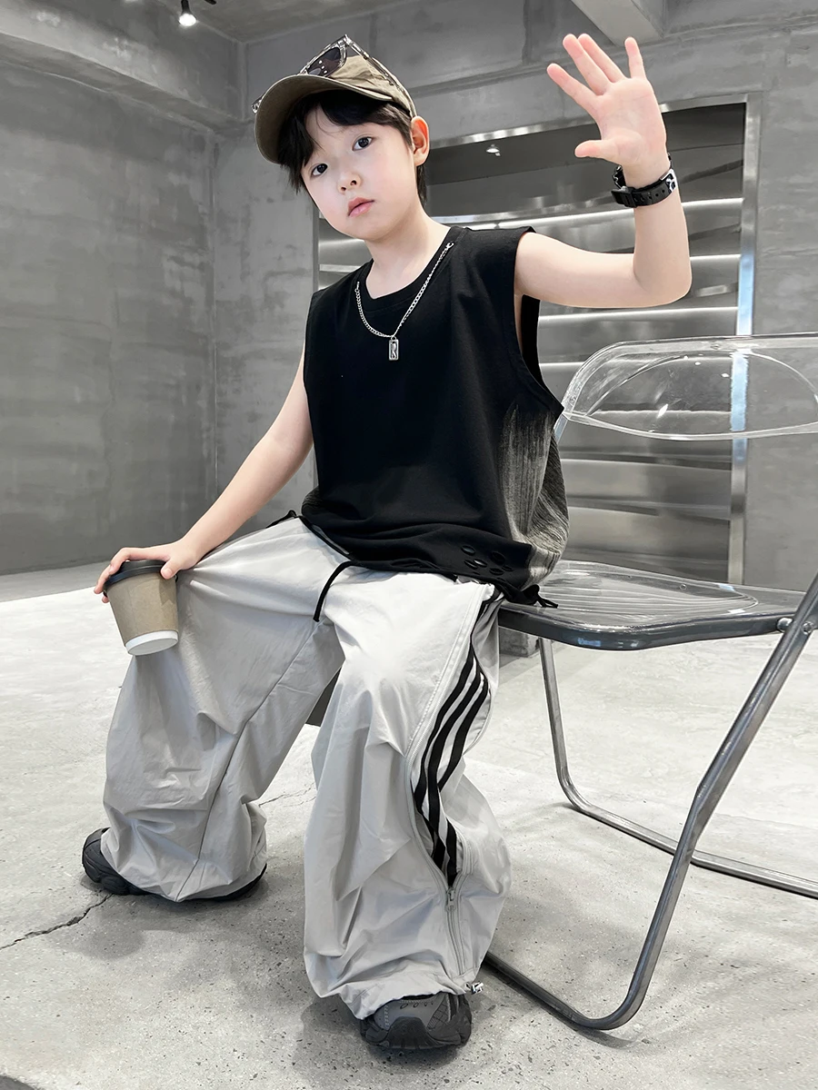 boys-summer-sleeveless-set-quick-dry-cool-feeling-breathable-comfortable-casual-wear-for-kids-5-16-years-old-yaqu-brand