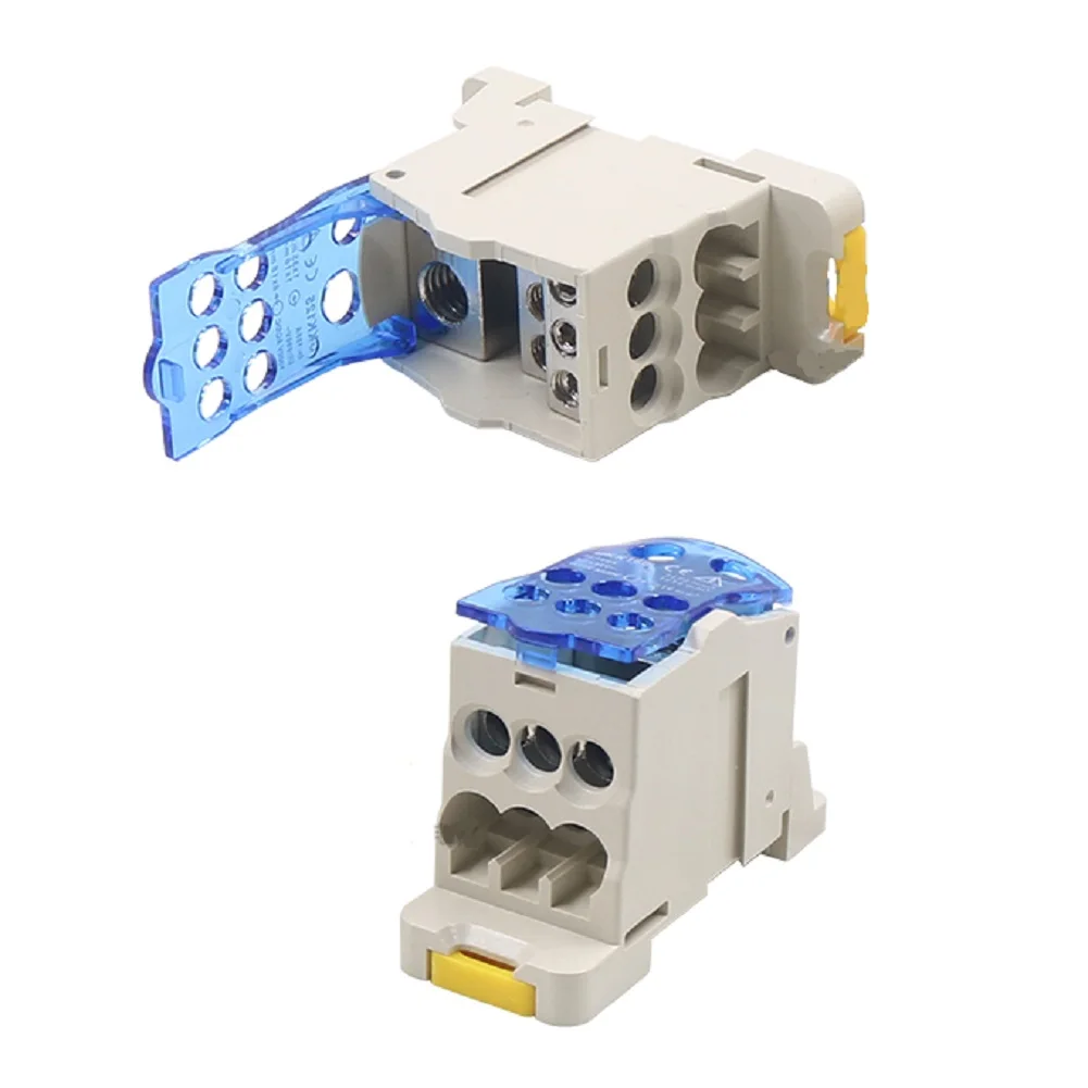 الإعداد الكهربائي 69.2*45.9*29.5 مللي متر صندوق وصلات AC690V توزيع الطاقة توصيل كهربائي تركيب السكك الحديدية المدمجة DIN #3