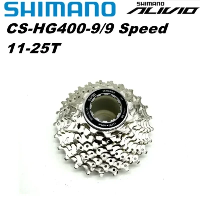 SHIMANO ALIVIO HG400 9v Cassette Sprocket 9-Speed - HYPERGLIDE - Trekking 11-25T 11-28T 11-32T 11-34T 11-36T 12-36T Original