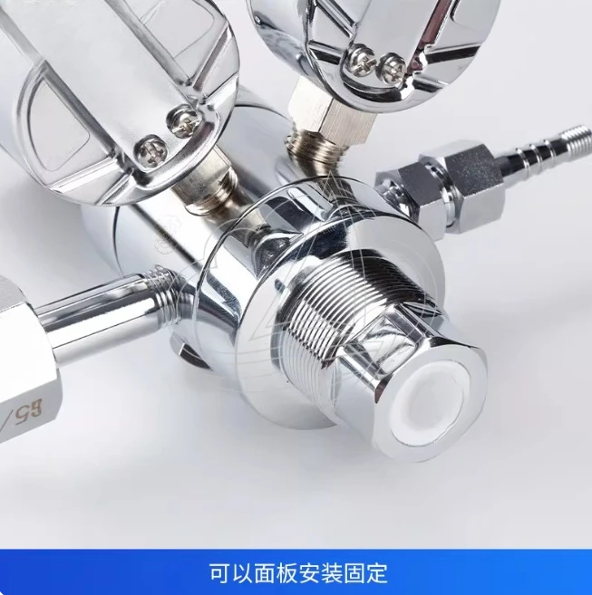 BX Double-stage Pressure Reducing Valve Pure Copper Plated Nitrogen Argon Helium Oxygen Pressure Regulator Gauge