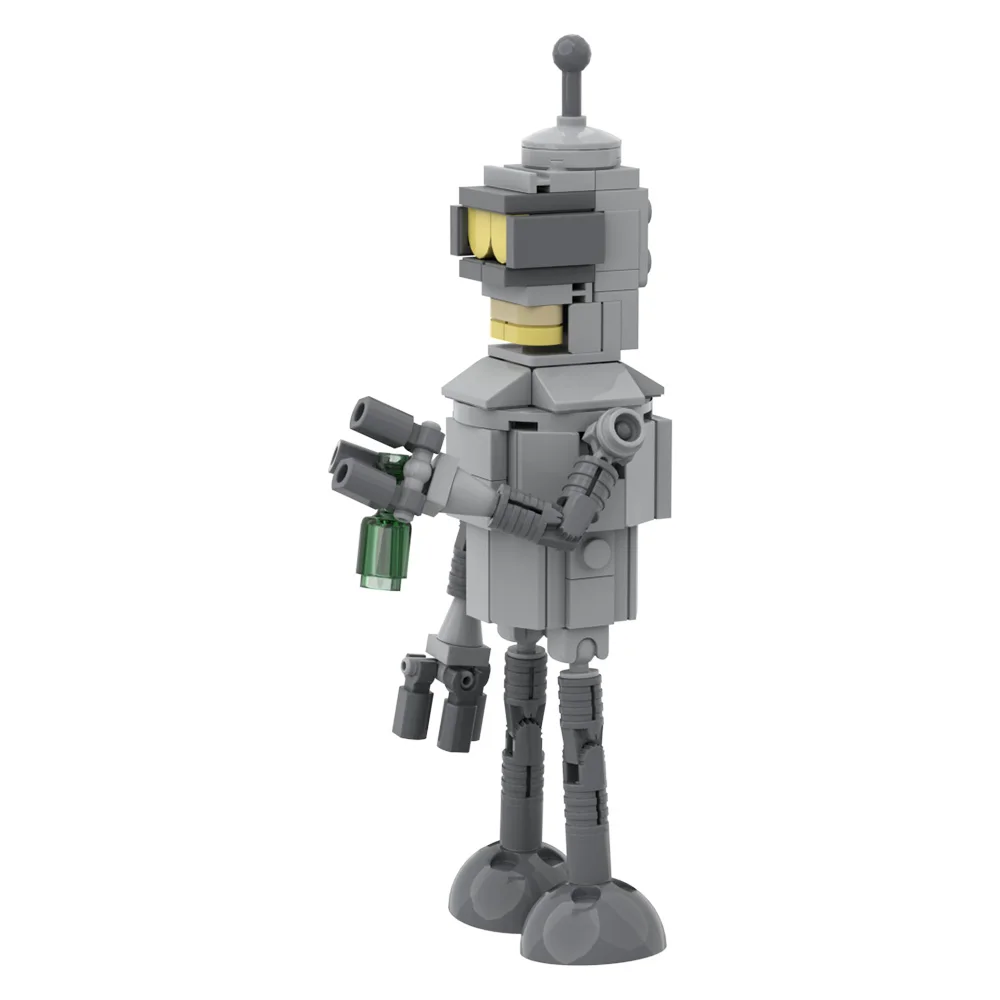 Moc-futuramaベンダーロボット,ビルディングブロック,星間漫画フィギュア,アクティビティロボット,組み立てレンガ,おもちゃ,ギフト