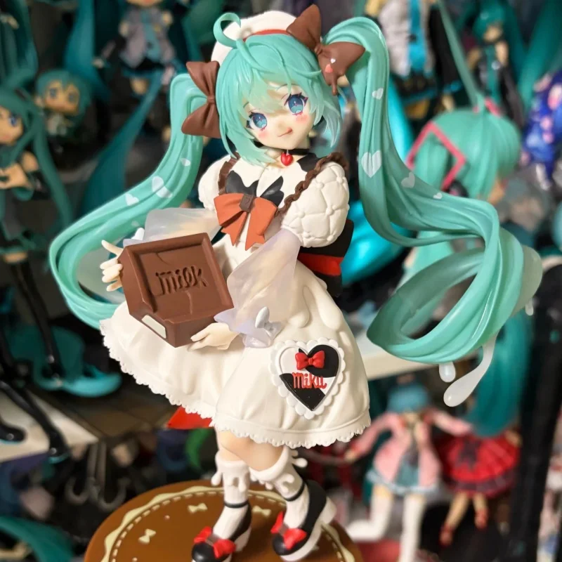 オリジナルフリュートリオ-try-it初音ミク賞アニメコレクタブルデスクトップフィギュアチロルチョコレートミルクテーマデコレーションバレンタインデー