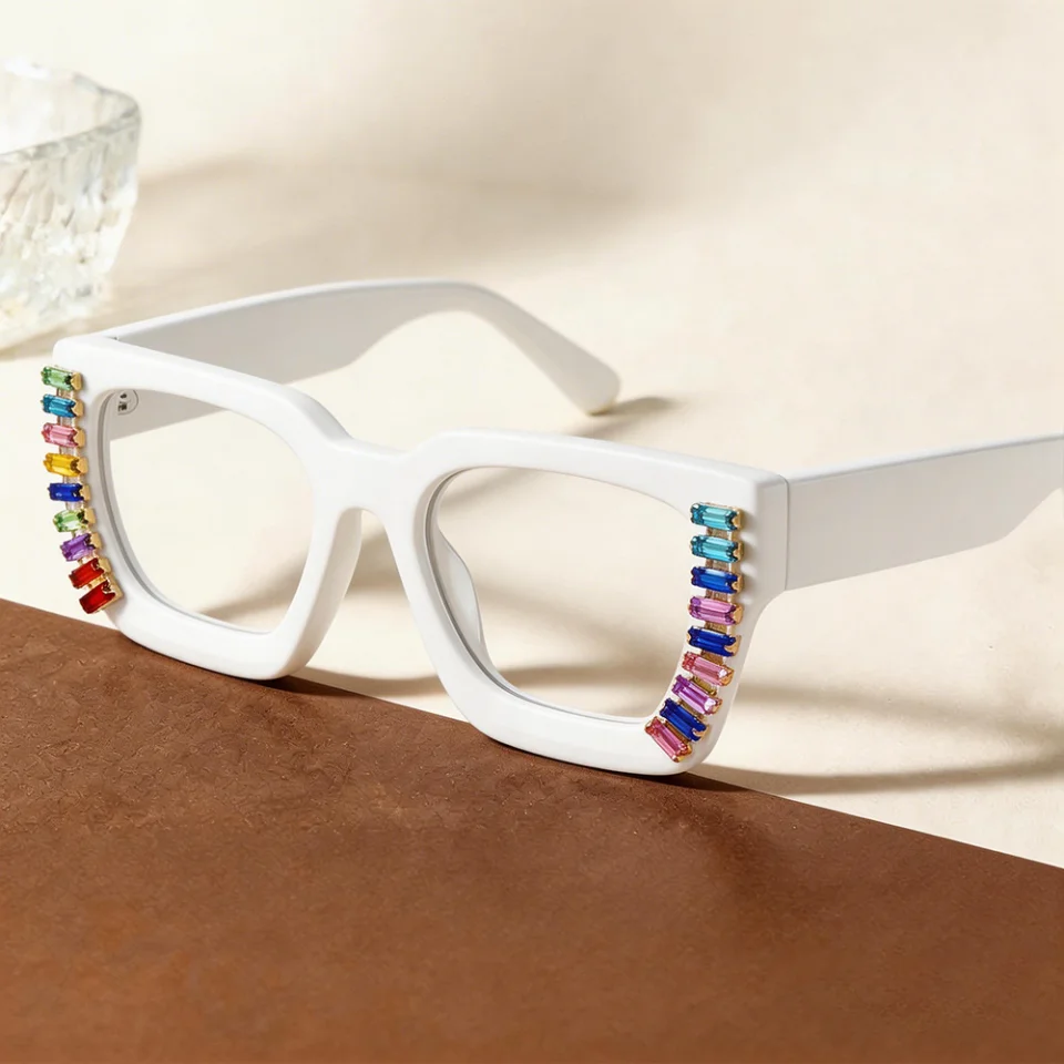 

New World Trend Personalized Punk Creative Fashion Women's Acetate Eyeglasses Frame Casual Daily Decoration Men's Luxury Glasses