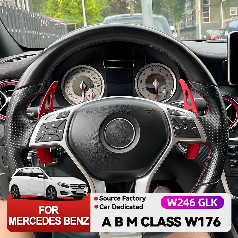 

Hot Interior Stickers Car Steering Wheel Paddle Shift Extension Shifters DSG For Mercedes Benz A B M Class W176 W246 GLK SLK CLA