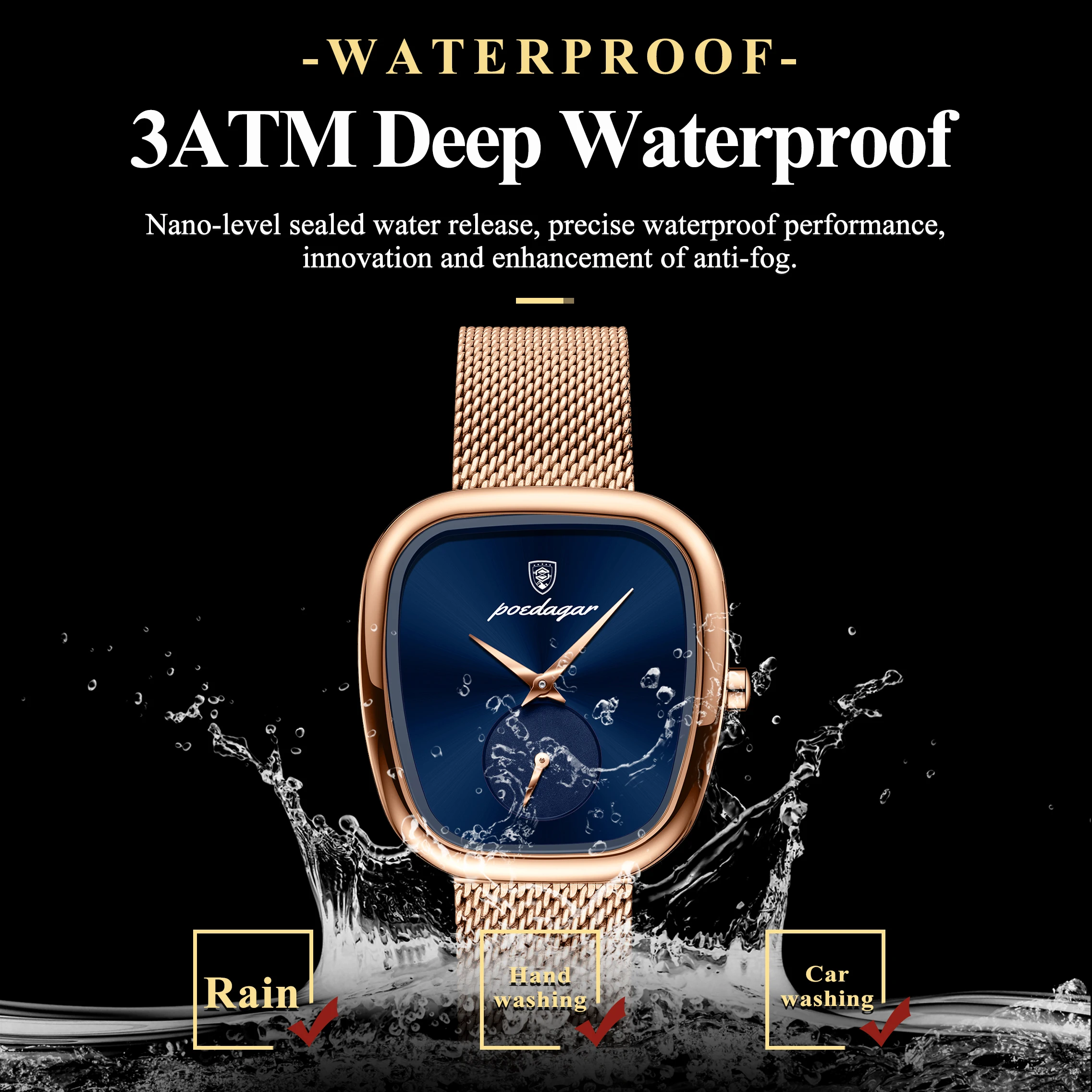 Jam Tangan Wanita POEDAGAR Fas - Waterproof Diving Watch ulasan dan harga