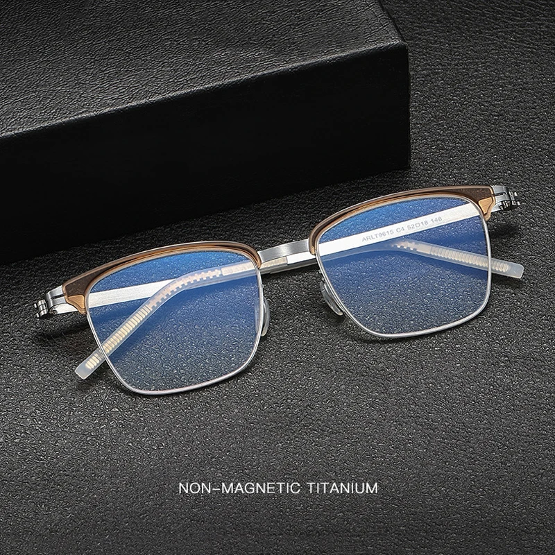 Germany Brand Designer Titanium Acetate Frame Eyeglasses Men Business Big Square Optical Myopia Lenses Glasses For Prescription