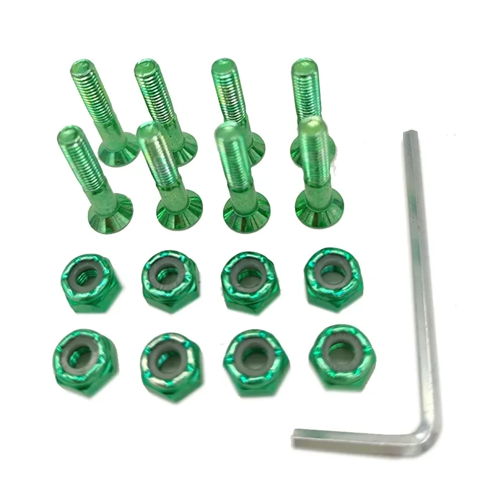 1 Inch Skateboard Screw 25mm Bridge Screw Replace Replacement Screws Wrench Accessories Nut Pack Parts Skateboard Bolts Nuts