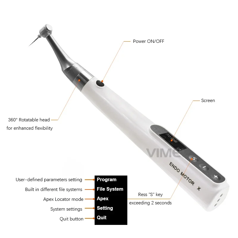 2-in-1 den tal Wireless Endo Motor Built-in Apex Locator Oral Therapy Equipment Accessory Endodontic Rotary Root Canal Instrumen