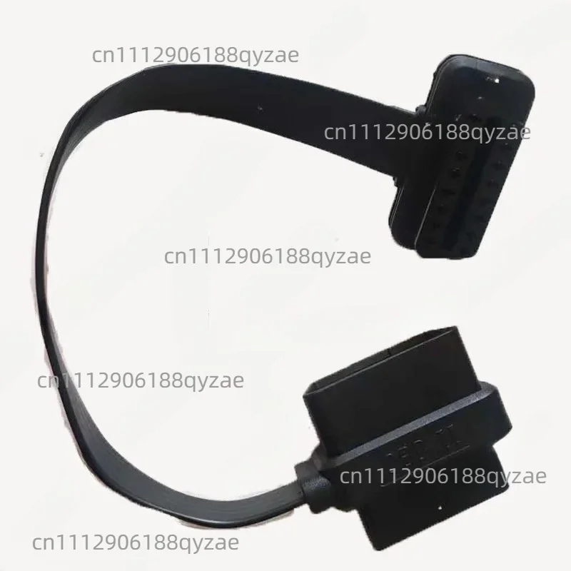 0.3    M car OBD2 male to female tee extension cable one point two full core fully electrified noodle flat cable