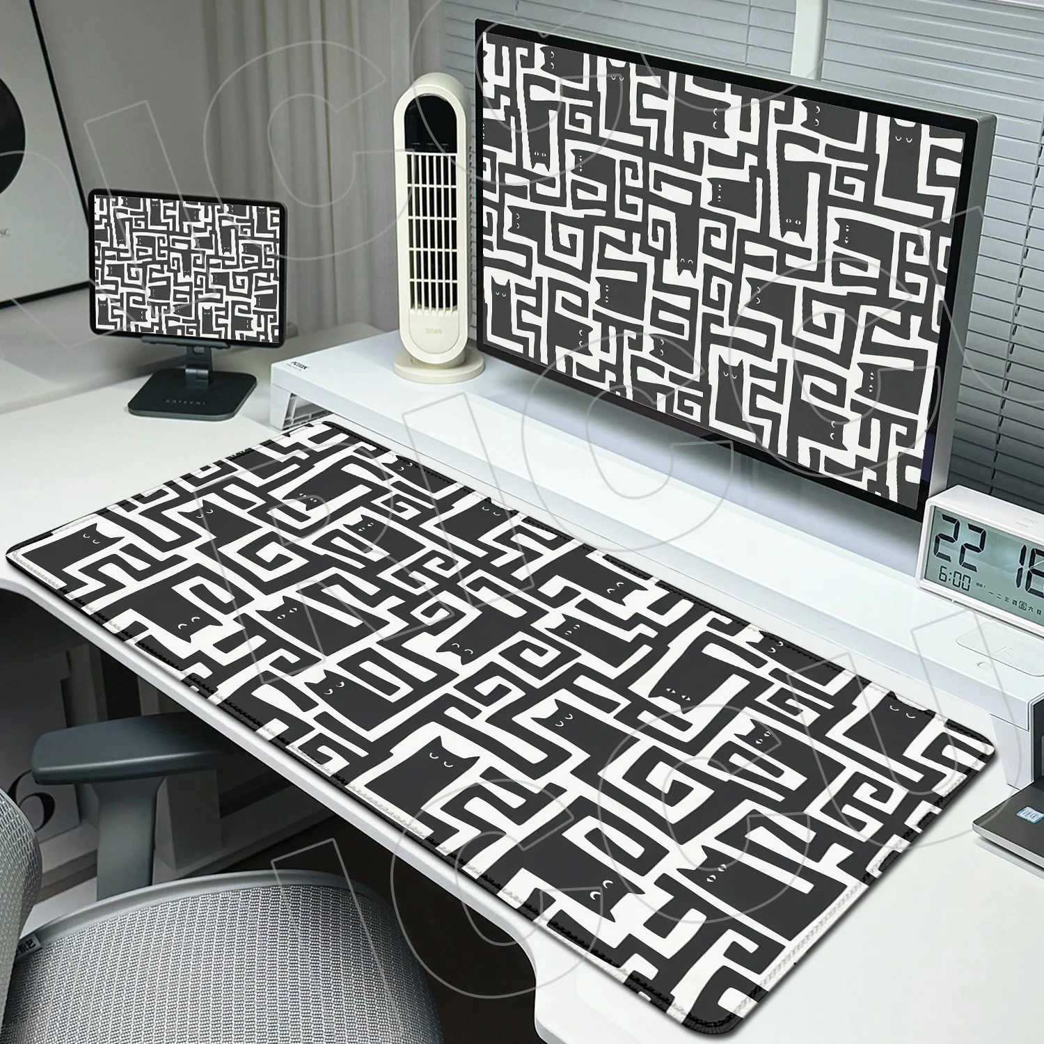 

HD Printing Checkered Cute Cat Kitten Mousepad Office Desk Mat XXL Mouse Pad Computer Type Carpet Mat Player Laptop Accessories