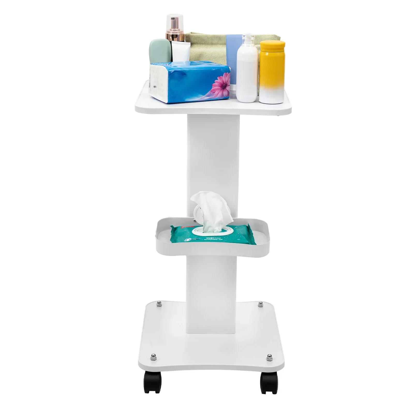 Multi-Salon Trolley Esthetician Cart, 3 Tier Beauty SPA Facial Rolling Tray Organizer Stand, Mobile Beauty Equipment Trolley