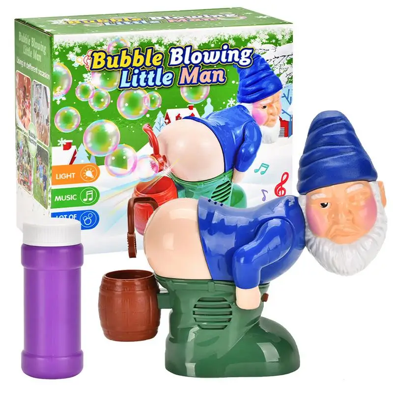 Christmas Gnomes Bubble Machine Funny Gnomes Automatic Fart Bubble Machine R With Flash Lights & Music Toy child Christmas Gifts