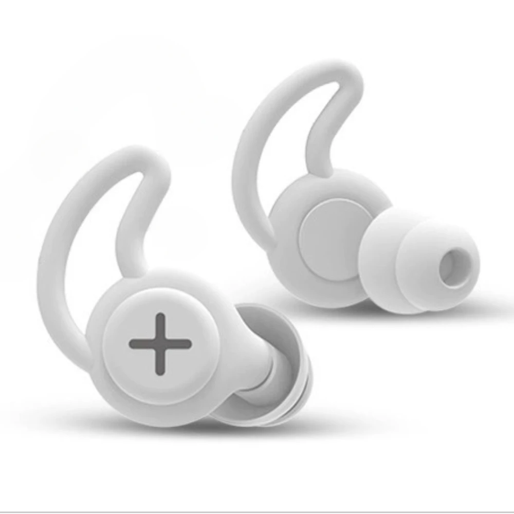 2-layers Concert Earplugs Reusable Silicone Noise Cancelling Earplug Shark Fin Outlook Design Swimming Sleep Aid Soft Ear Plug