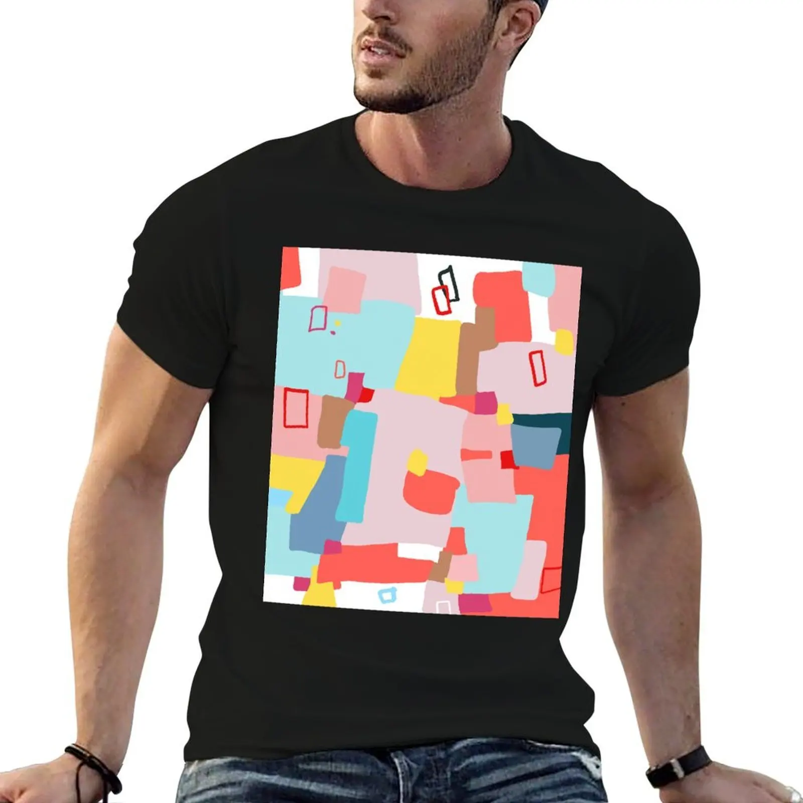 Windows of Possibility #abstractart #painting T-Shirt Essential Solid Color T-Shirt