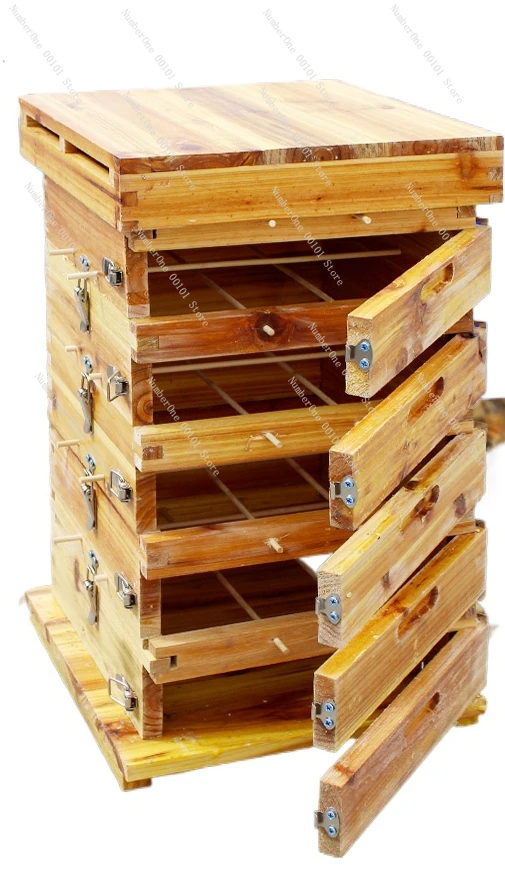 

Medium Bee Lattice Box Bee Soil-Raising Fir Hive Bee-Catching Bucket round Barrel Lattice Hive Old-Fashioned Soil-Raising