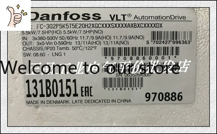 Genuine FC-302P5K5T5E20H2XGCXXXSXXXXAXBXCXXXXDX Danfoss Inverter