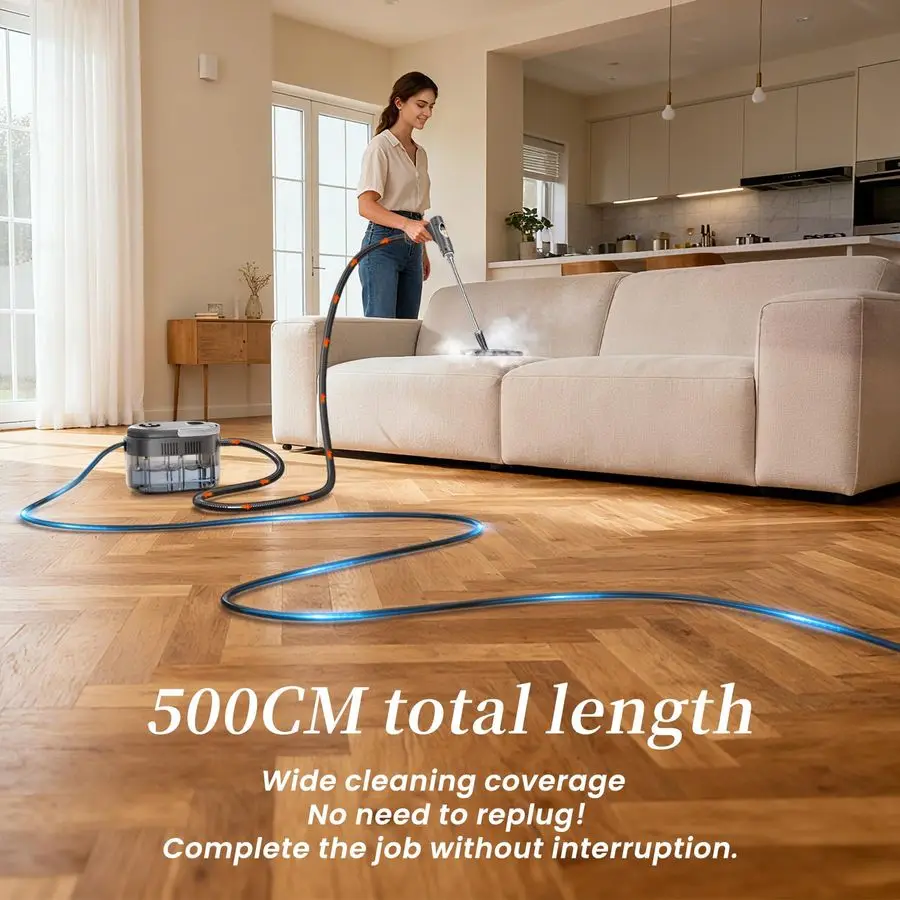 Cleaner,15s HeatUp,1.5L Tank,6Level Adjustable Handle,1500W Steamer for Cleaning,Portable Steamer for Cleaning with 20PCS Access