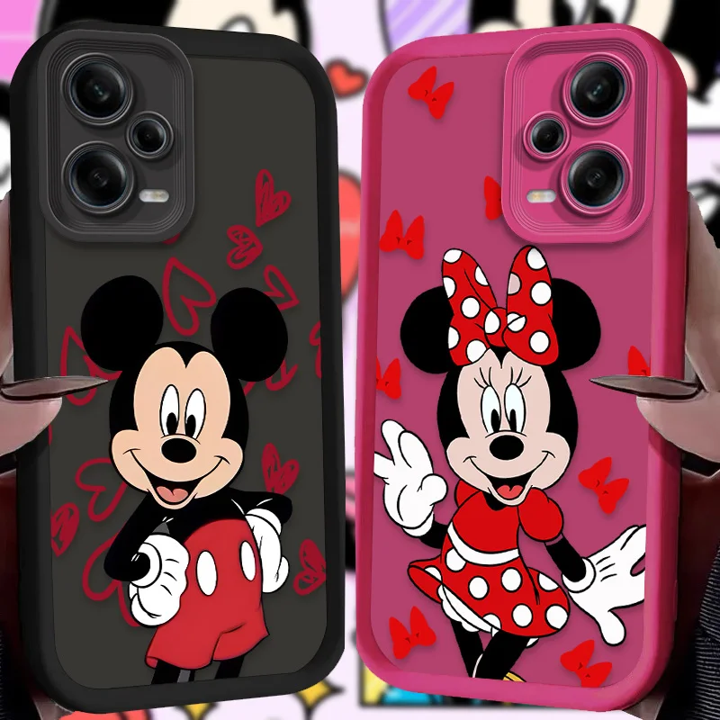 Couple Mickey Minnie Case for Xiaomi Redmi Note 13 12 11 Pro Plus 4G 5G 12S 11S 10S 10 9 9S Redmi 14C 13C 12C A3 12 Soft Etui