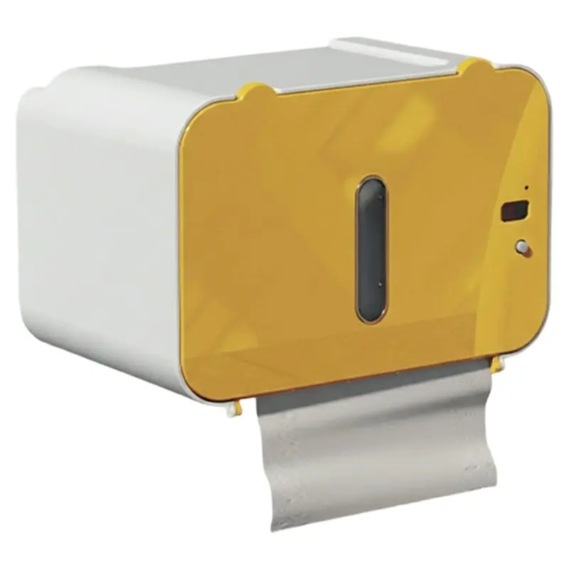 

ABKY-Автоматический индукционный держатель для туалетной бумаги с полкой, водонепроницаемый, настенный диспенсер для бумаги, аксессуар для ванной комнаты