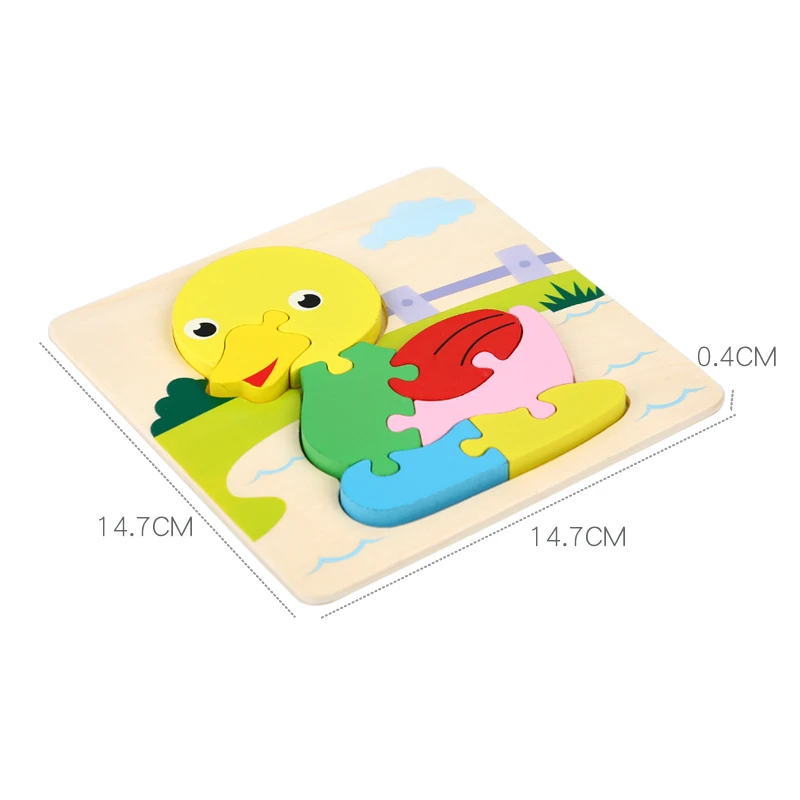 Houten 3D Puzzel Tangram Games Cartoon Dier Voertuig Patroon Kinderen Montessori Educatief Speelgoed Voor Kinderen Gift