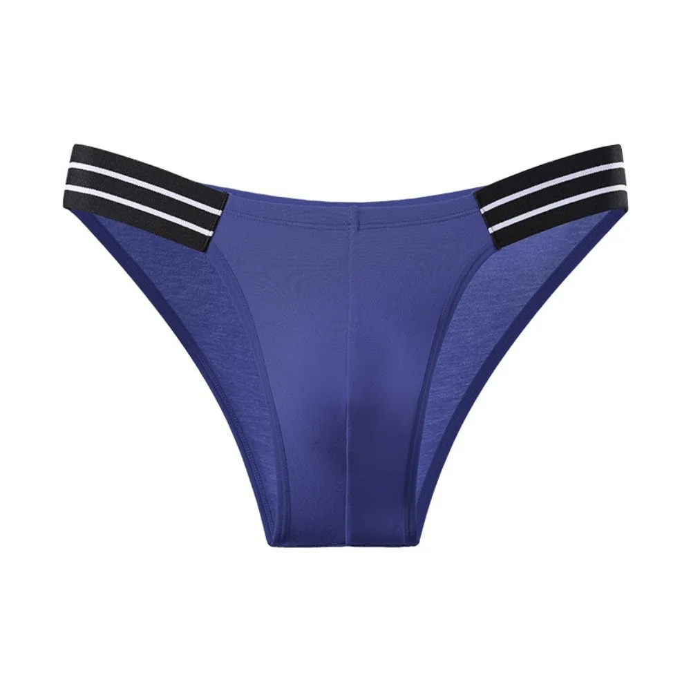 Unterhosen, Herren-Dessous, Herren-Triangel-Slips, gestreift, mittelhohe Taille, dünne Herren-Slips, große Größen, atmungsaktive Unterwäsche für Herren. – Detail 1