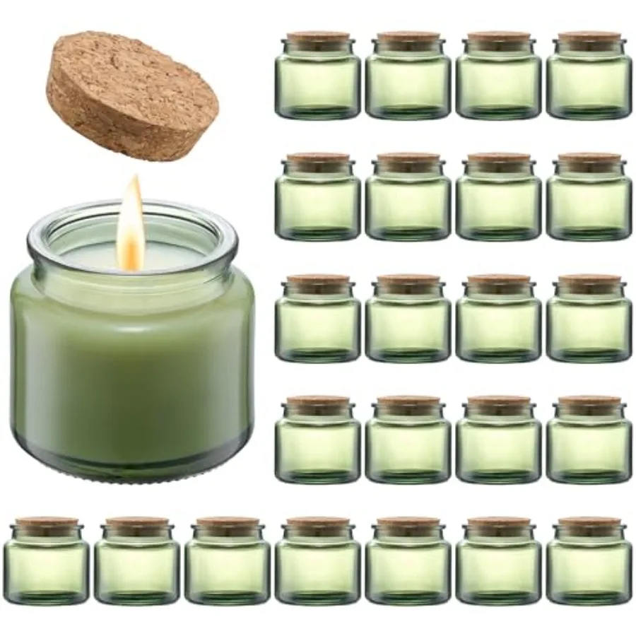 

3oz Glass Candle JarsCandle Jars for Making Candles Wedding Baby Shower Party Favors Decoration 24 Pack