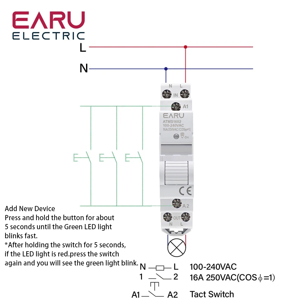 AC 110V 220V 16A Din Rail WIFI / Zigbee Smart Timer Relay Switch Breaker Remote Control by Tuya APP KWH Energy Power Meter