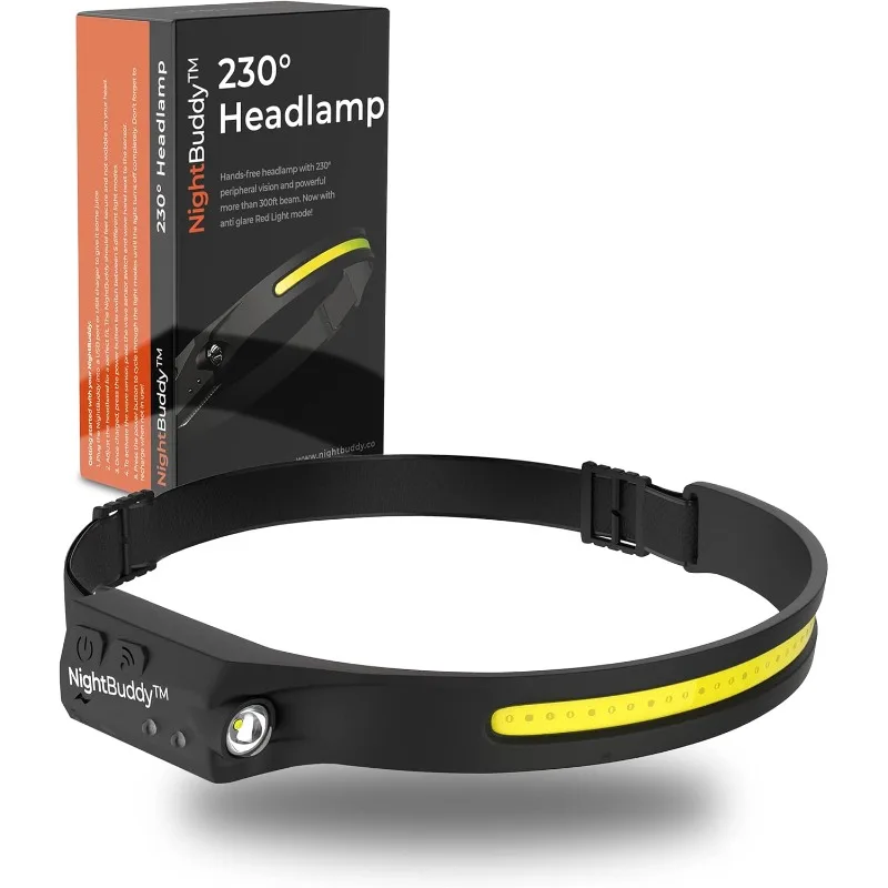 

NightBuddy The Original LED Headlamp Rechargeable Flashlight for Adults Camping Essentials Backpacking Lights 4X Brighter Other