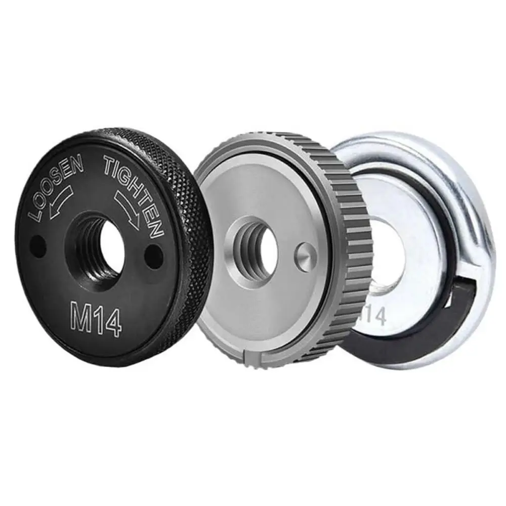 Angle Grinder Flange Nut Quick Release Adapter M14 M10 5 8 11 Self Locking Locking Plate Repair Power Accessory