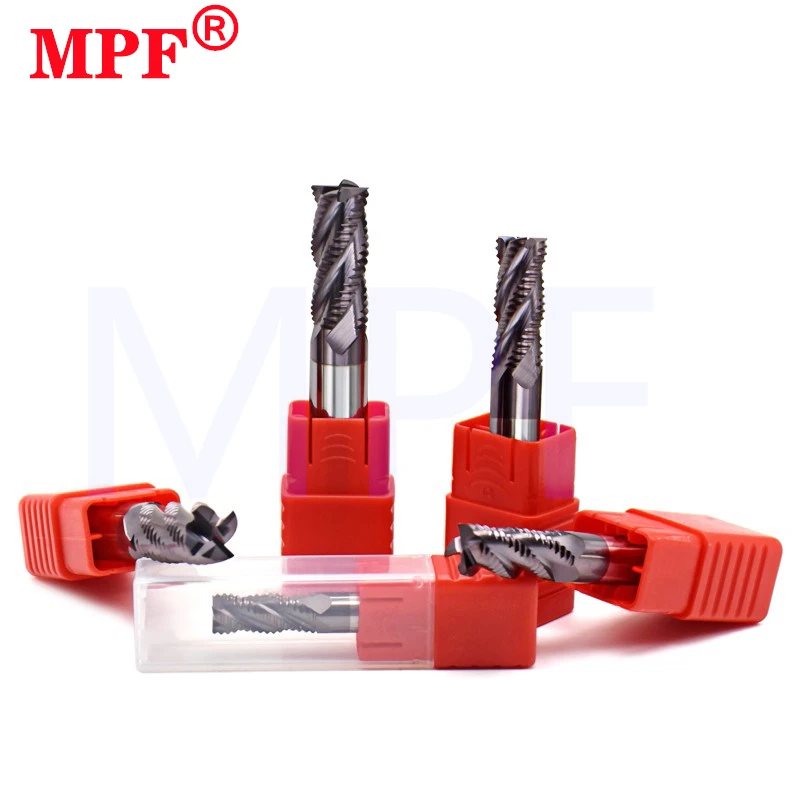 

CncMilling Cutter Black Steel Carbide HRC55 4Flute Alloy Coating Roughing Milling Cutter CNC Rough Machining Corn Endmills Tools