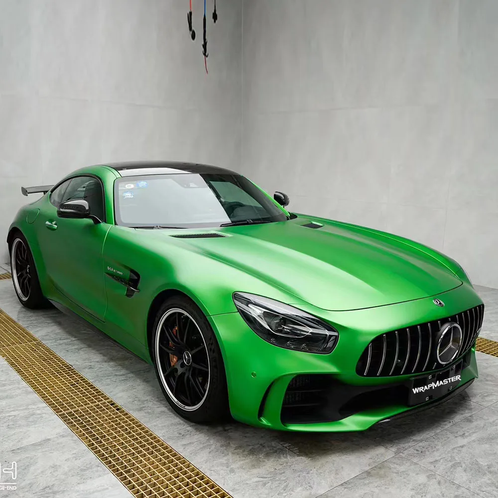 

WRAPMASTER 1.52*18m Matte Heavy Metallic Flame Green Vehicle Wraps Vinyl Wrap Car Stickers