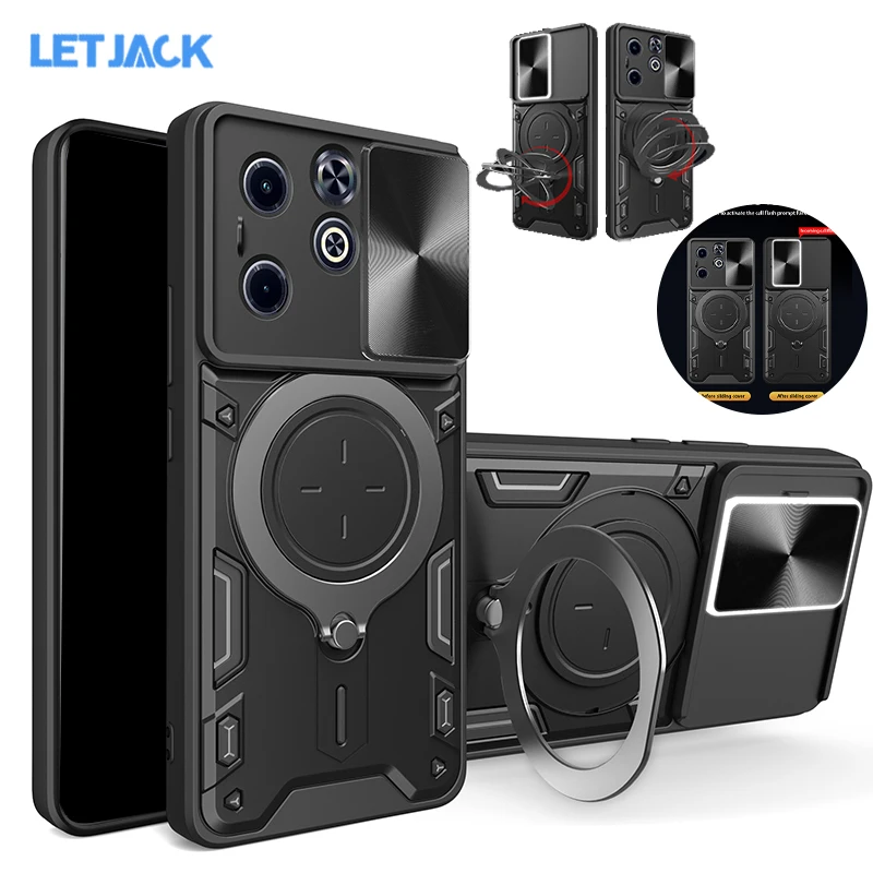 

Shockproof Armor Heavy Duty Case for Infinix Smart 9 8 GT 20 Pro Magnetic Ring Holder Protect Cover for Note 12 Hot 50 Pro Plus