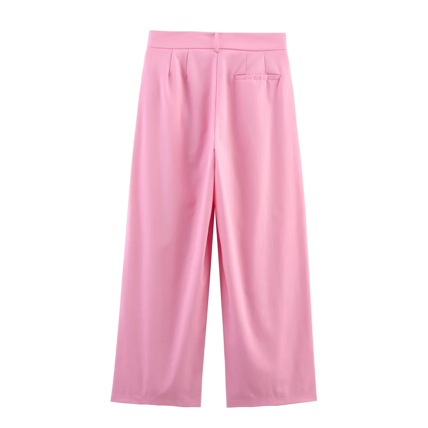

ZBZA Spring New Women's Faion Design Suit Pleated Pants 352425 Long Sve Polyester Fiber Profional Women's Suit Set