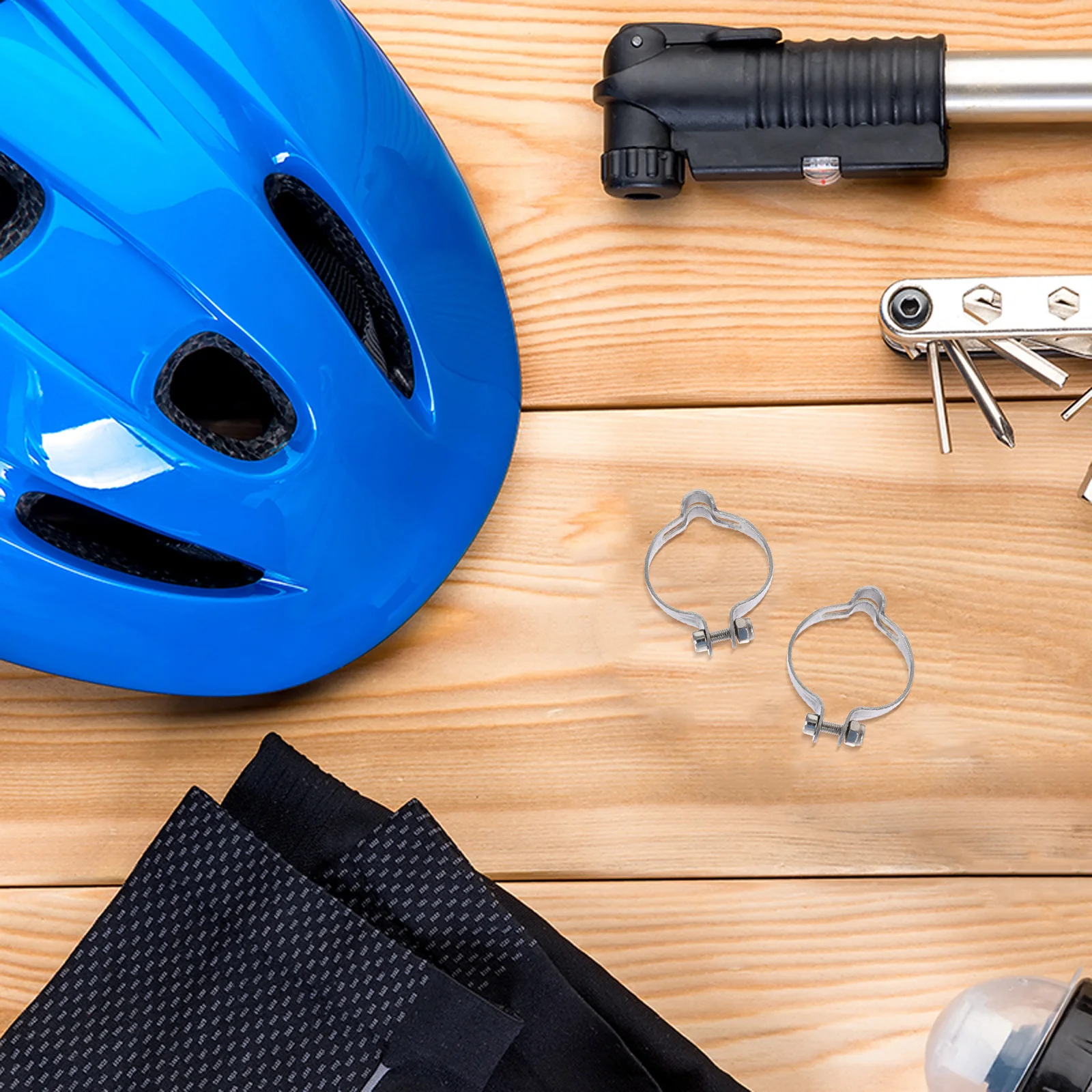 

2Pcs Steel Bike Wire Clamp Heavy-Duty Bicycle Brake Wire Holder for Secure Shifter Lines Fixing Cycling Accessories