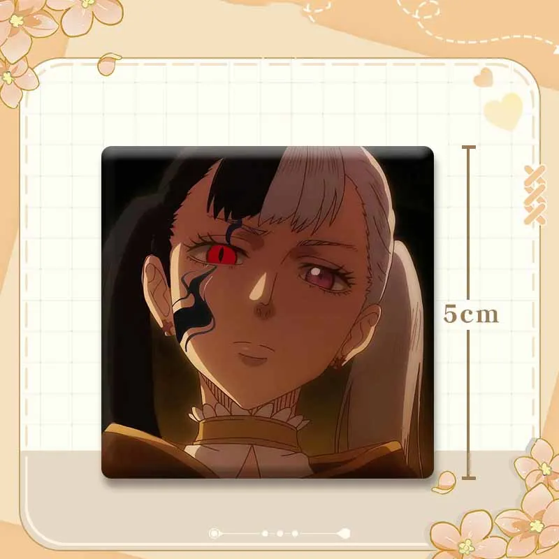 شخصية كرتونية شارات مربعة أستا نويل سيلفا يامي سوكيهيرو بروش مجوهرات مخصصة اكسسوارات قبعة حقيبة التلبيب دبابيس اللعب الهدايا