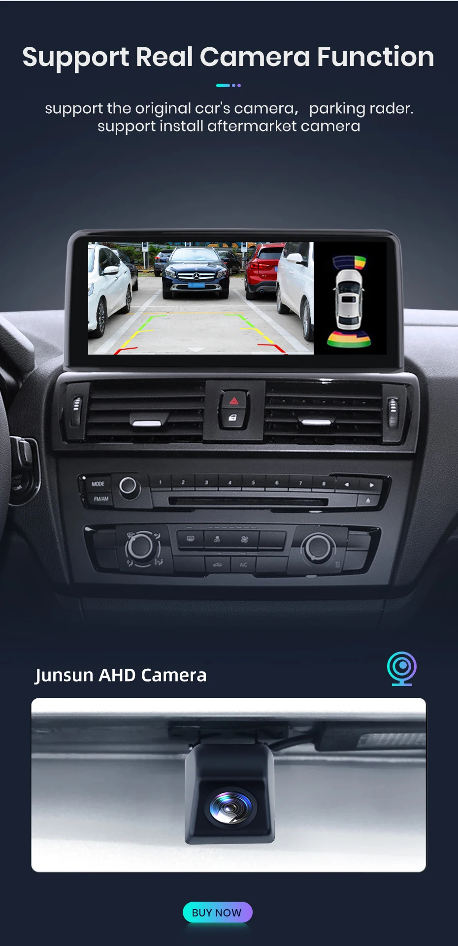 Junsun 10,25'' Multimedia-Touchscreen für BMW 1/2/3/4 Serie F20/F21/F22/F30/F31/F33/F34/F36 2012-2021 Wireless Carplay Android Auto NBT EVO System Bluetooth GPS Navigation Stereo – Detail 11