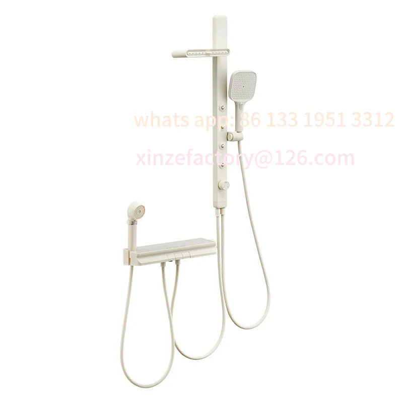 

Hand-held shower head topless spray simple set bathroom split-type hot and cold storage copper supercharging