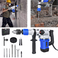 Corded Rotary Hammer Drill 1500W with SDS Hammer Drill 4 Function Electric Demolition Hammer SDS Plus Chisels and Drill Bits