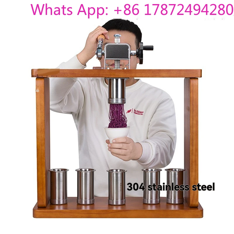 Double - Head 6 - Barrel Mont Blanc Ice Cream Machine Matcha Noodles Machine Mont Ice Cream Tool Noodle Press