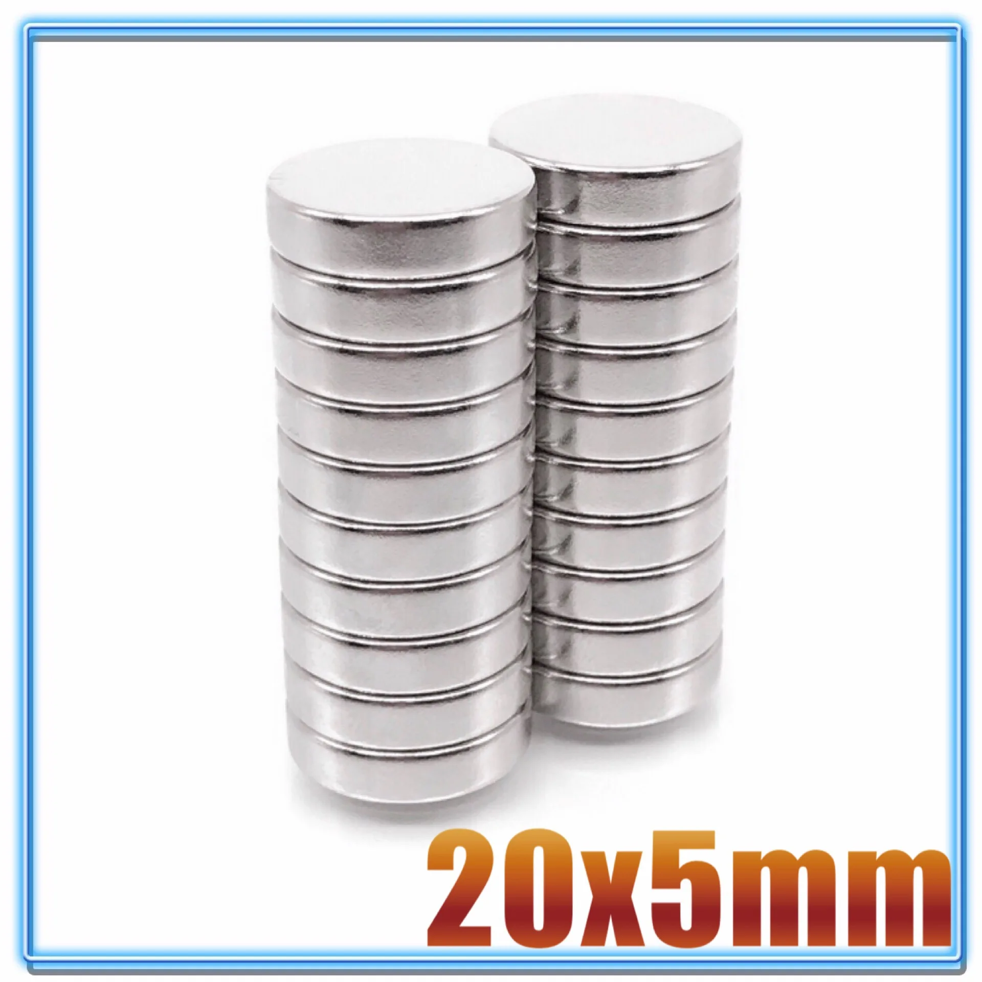 2/5/10/20/50 Pcs 20x5 Round NdFeB Neodymium Magnet N35 Super Powerful imanes Permanent Magnetic Disc 20*5