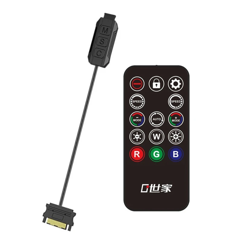 LC-S50 argb 5v 3pin ao controlador de luz da relação da sincronização de sata para o fã do caso do computador