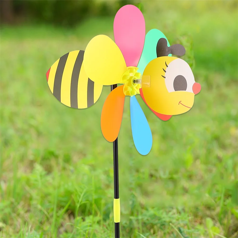 

8 Pcs Windmill Yellow Cartoon Garden Pinwheels Decor for Kids Fashion Cartoon Windmill Room Party Lawn Wind nament