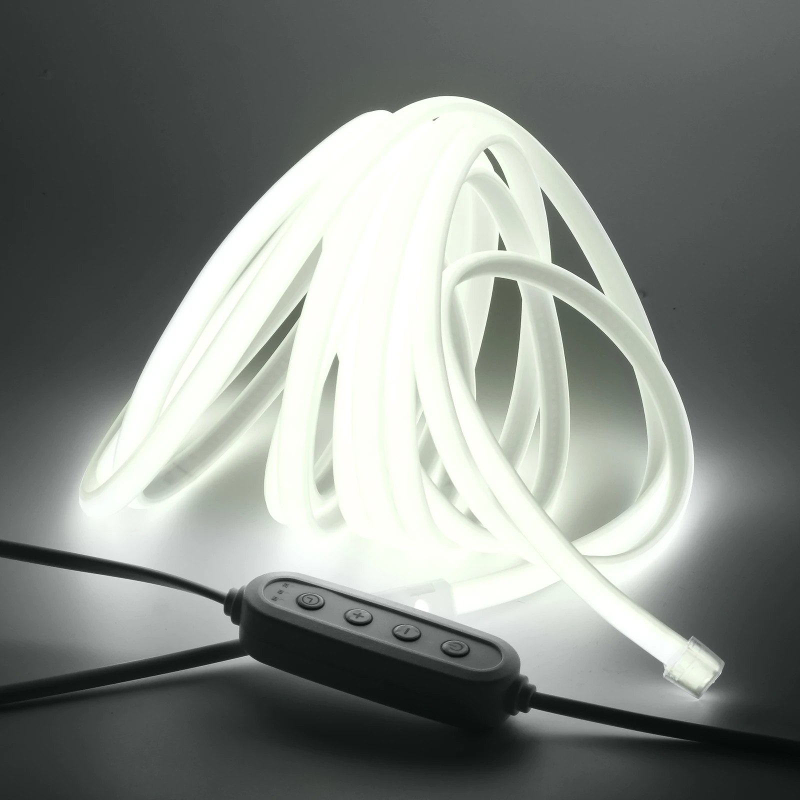 

220V COB Neon Light 288 LEDS/m IP65 Waterproof COB LED Strip Lights with Dimmer Switch Flexible Ribbon Tape 3000K 4000K 6000K