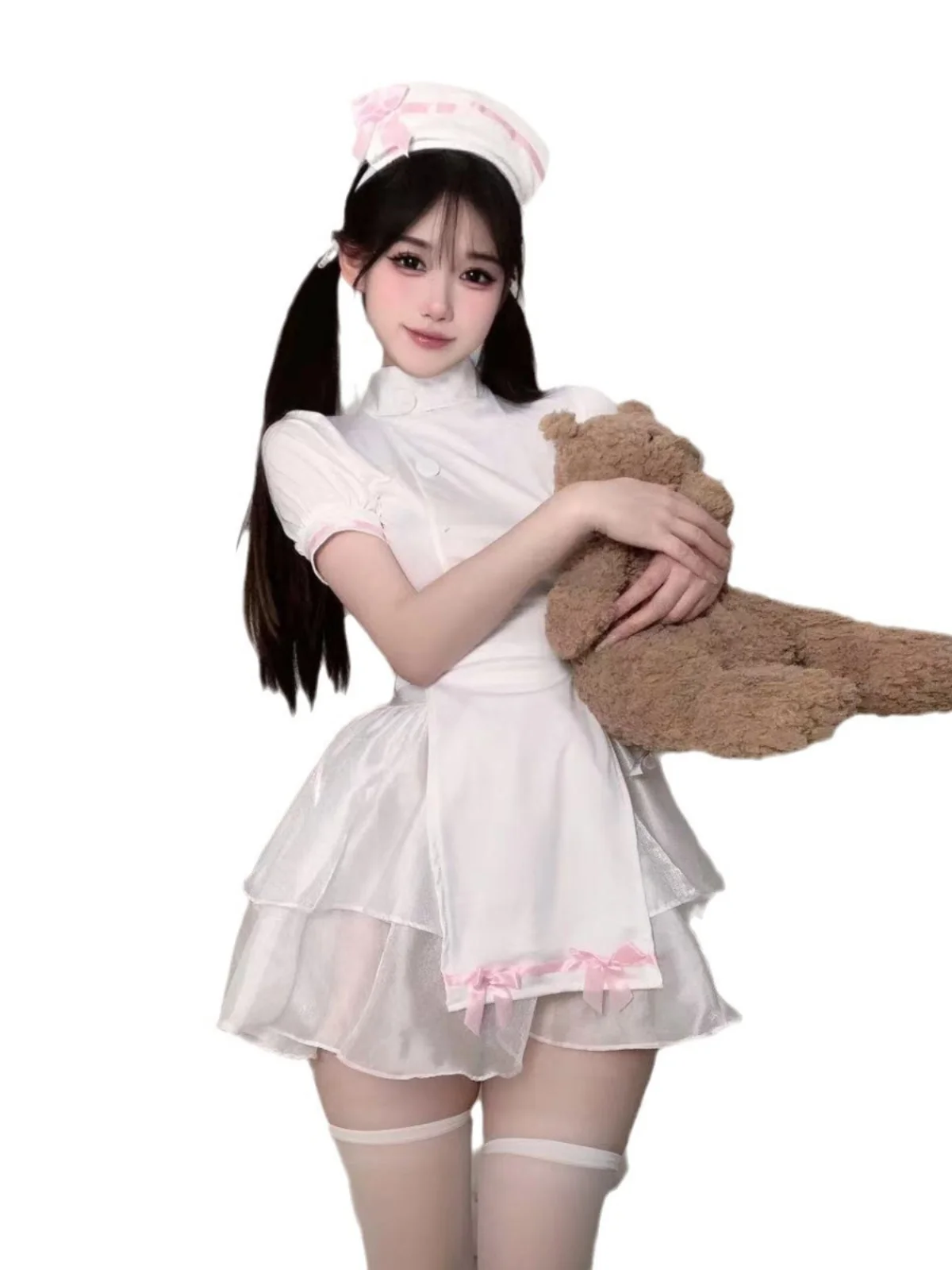 Sexy Verpleegster Cosplay Kostuum Pure Desire Maid orm Lolita Dr ort Sve Polyester Lente Zomer Herfst Winter Dr