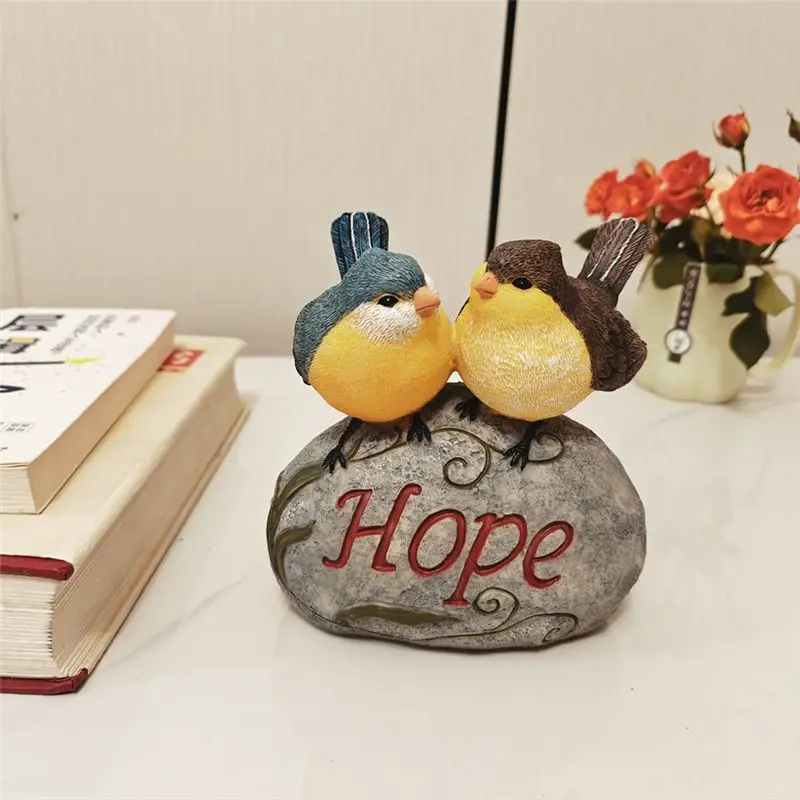 Simulated Stone Bird Garden Decorated Resin Animal Garden Figurines Statue Yard Yard Lawn